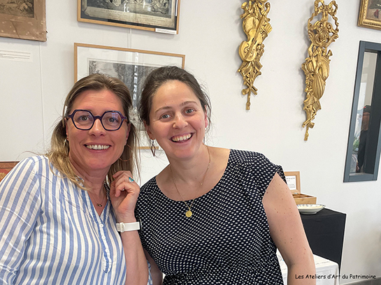 Barbara Préau et Marie-Victoire Goursolas aux Ateliers d'Art du Patrimoine, le Poiré sur Vie.